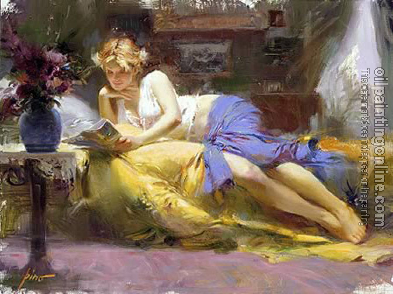 Pino Daeni - Impression oil painting.